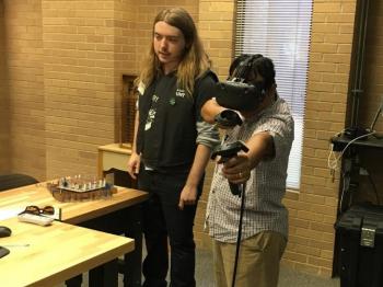 VR demonstration at Digital Fabrication Symposium at Willis Library