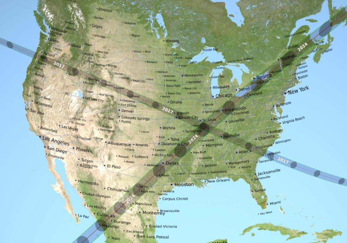 Eclipse Map 2017 2024 